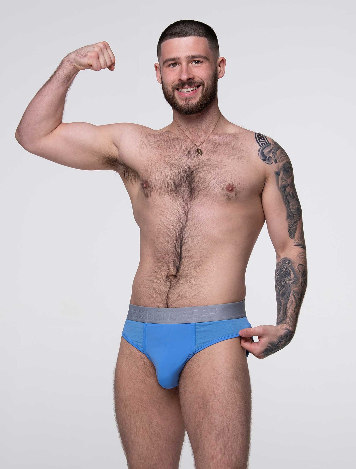 Mesh Panel Briefs - Coastal Blue - boxmenswear - {{variant_title}}