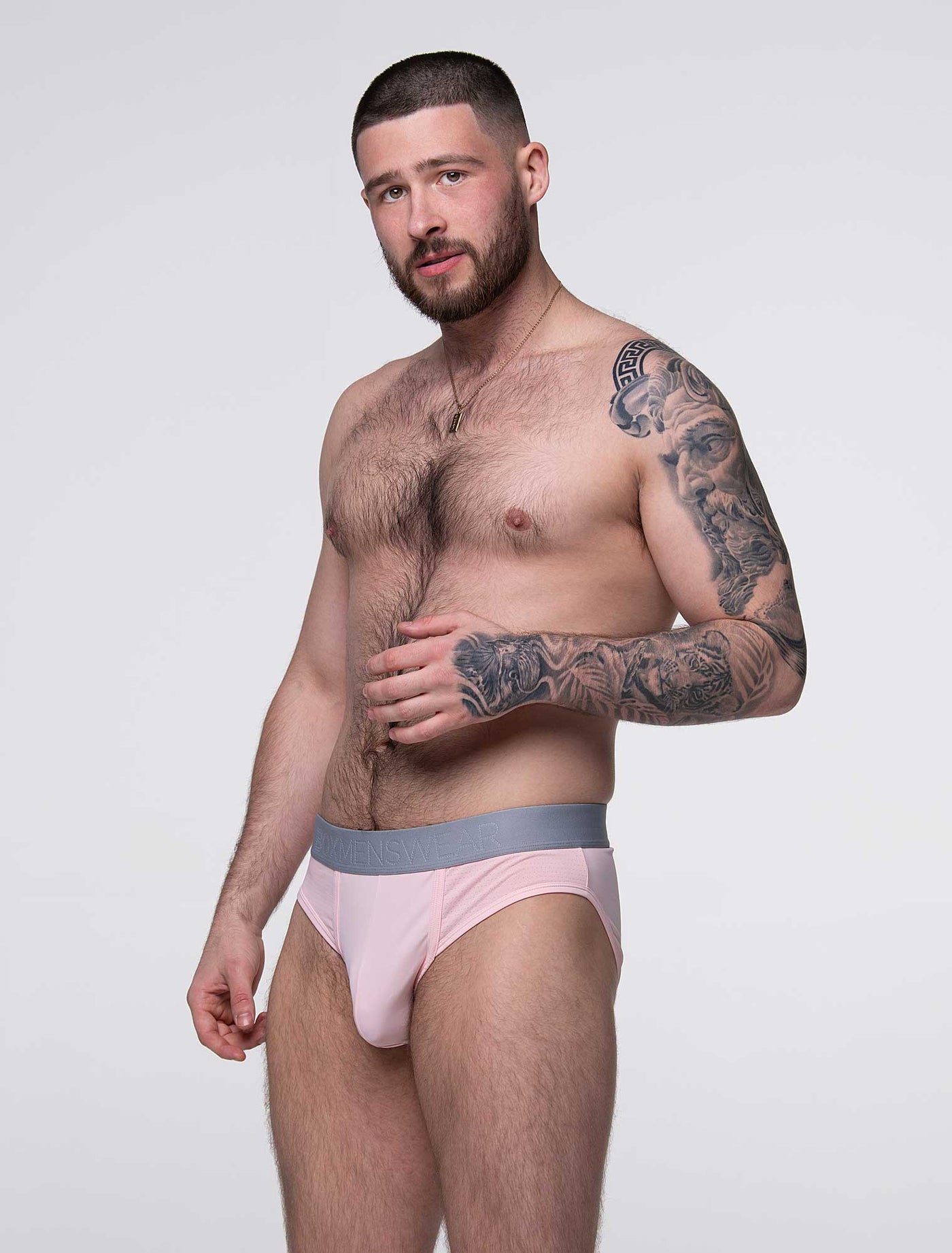 Mesh Panel Briefs - Peninsula Peach - boxmenswear - {{variant_title}}