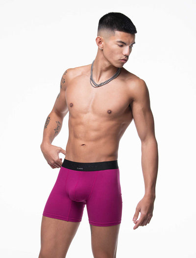 Mens Classic Ribbed Boxers - Cherry - boxmenswear - {{variant_title}}