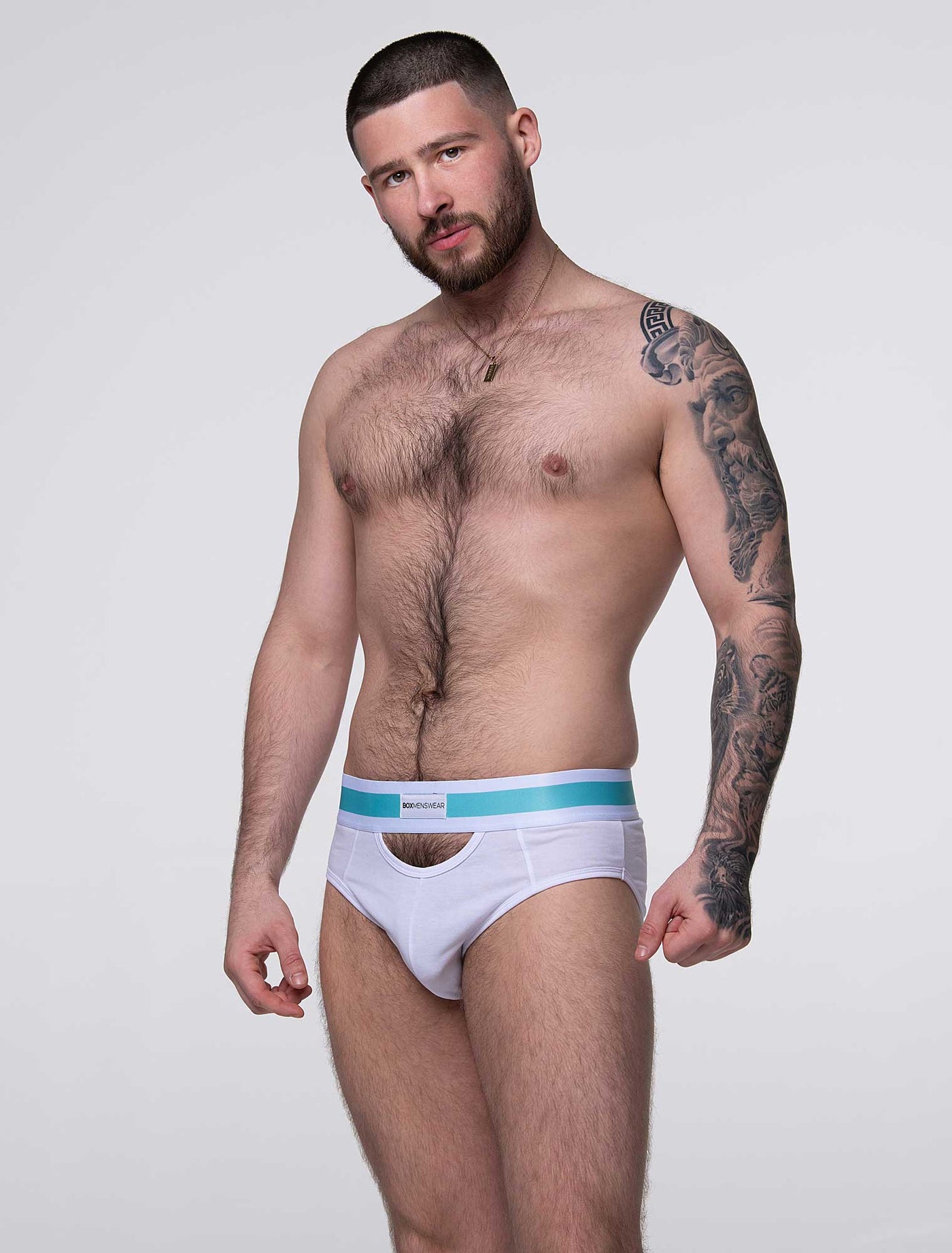 Mens Cut-Out Briefs - White - boxmenswear - {{variant_title}}