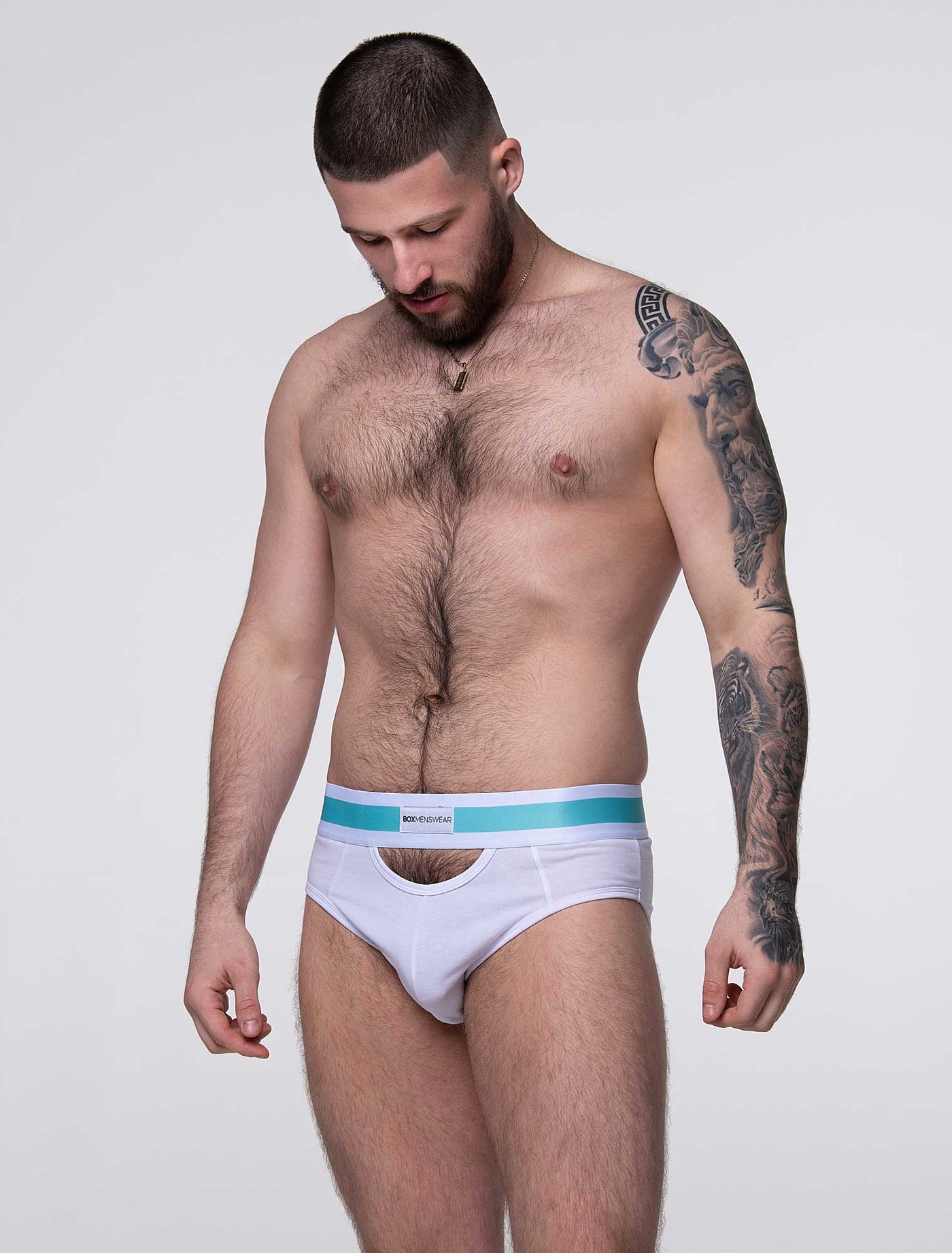 Mens Cut-Out Briefs - White - boxmenswear - {{variant_title}}