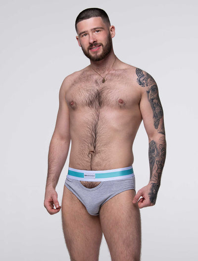 Mens Cut-Out Briefs - Grey - boxmenswear - {{variant_title}}