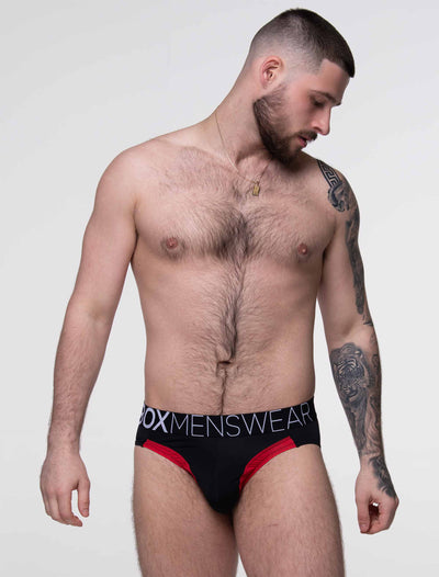 Prince Fit Briefs - Black & Red - boxmenswear - {{variant_title}}