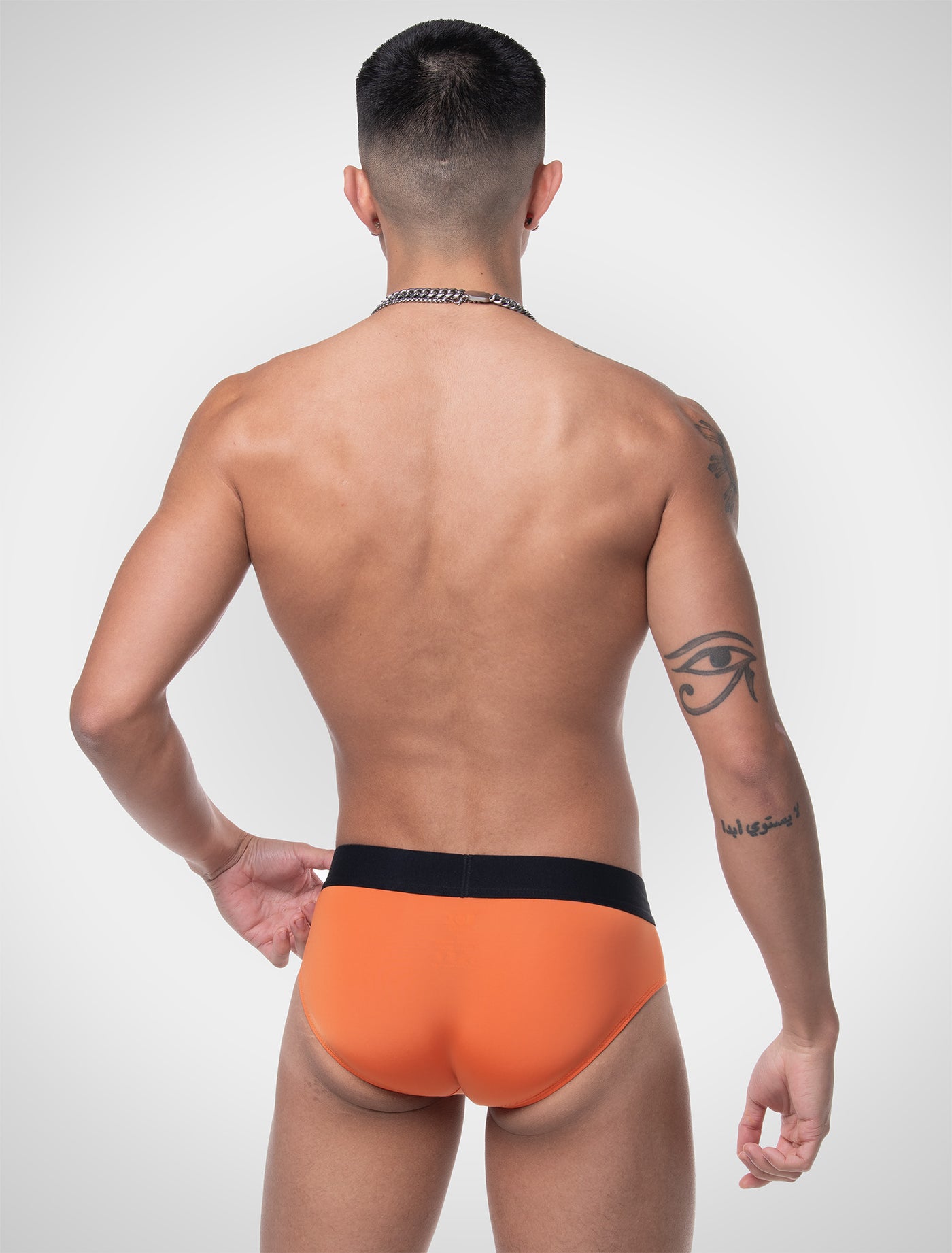 Prince Fit Briefs - Orange & Black - boxmenswear - {{variant_title}}