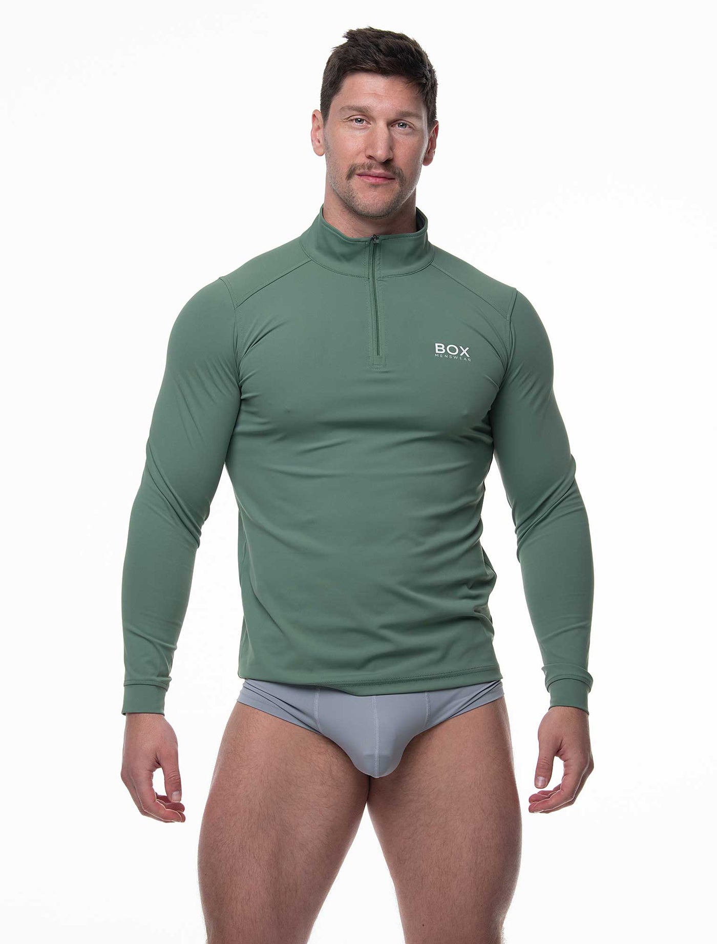 Active Panelled 1/4 Zip Jacket - Green - boxmenswear - {{variant_title}}