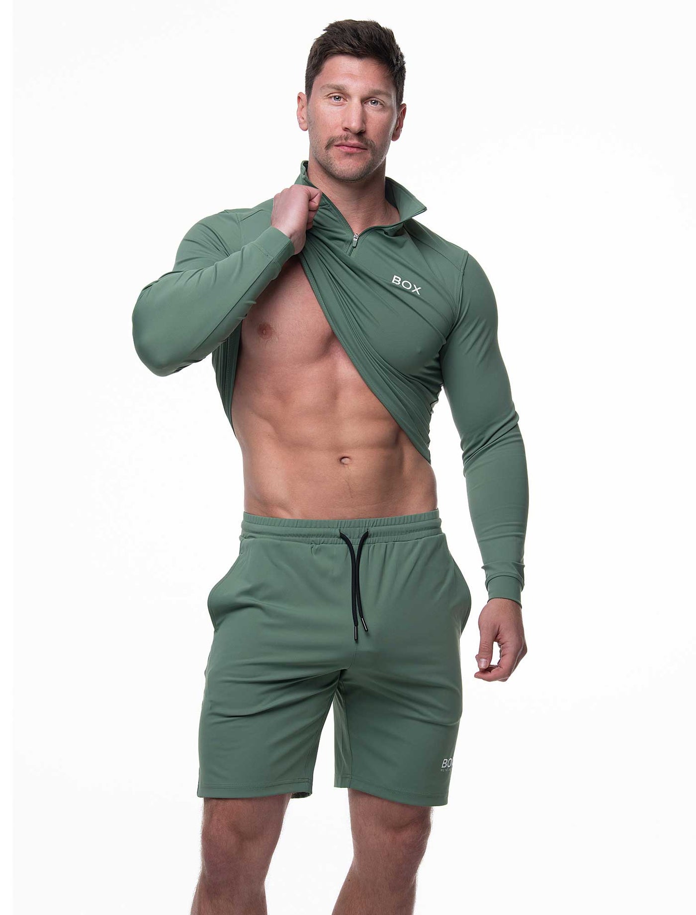 Active Panelled Sports Shorts - Green - boxmenswear - {{variant_title}}