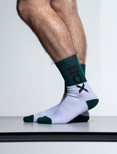 Box Sports Socks - Green Colour Block - boxmenswear - {{variant_title}}