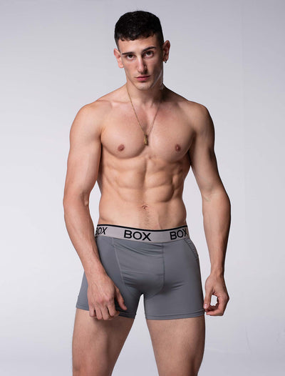 Mens Sports Boxers - Endurance Grey - boxmenswear - {{variant_title}}