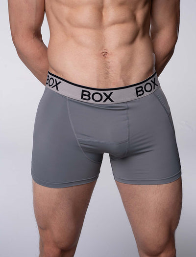 Mens Sports Boxers - Endurance Grey - boxmenswear - {{variant_title}}