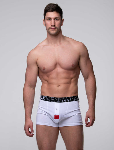 Button-up Boxers - Venus White - boxmenswear - {{variant_title}}