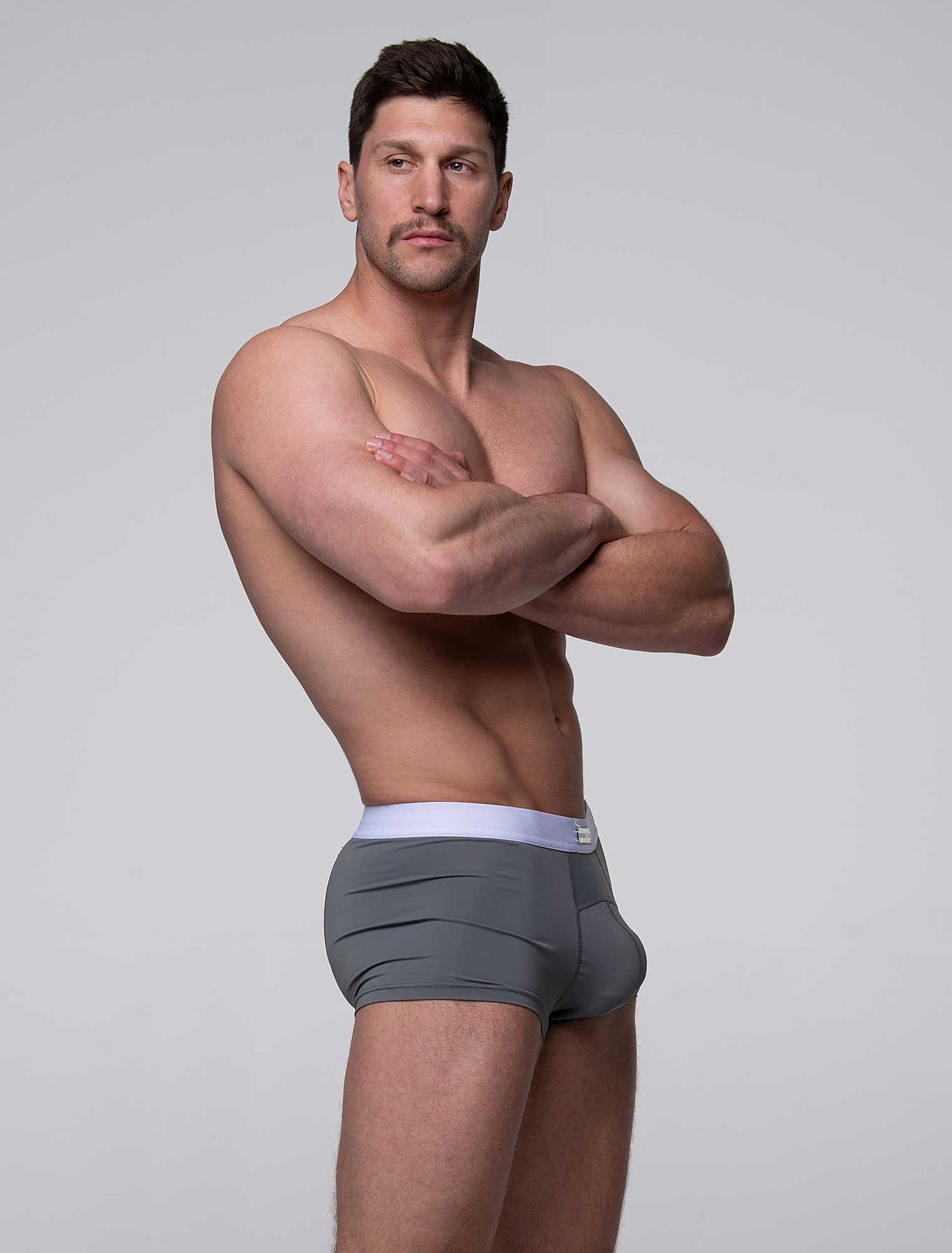 Mens Curved Mesh Boxers - Grey - boxmenswear - {{variant_title}}