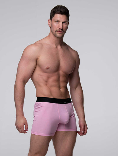 Mens Classic Ribbed Boxers - Pink - boxmenswear - {{variant_title}}