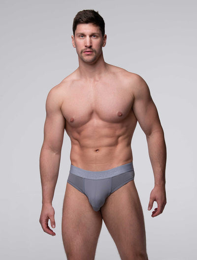 Mesh Panel Briefs - Regal Grey - boxmenswear - {{variant_title}}