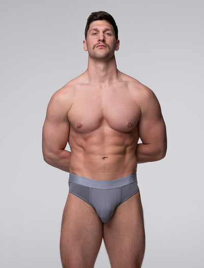 Mesh Panel Briefs - Regal Grey - boxmenswear - {{variant_title}}