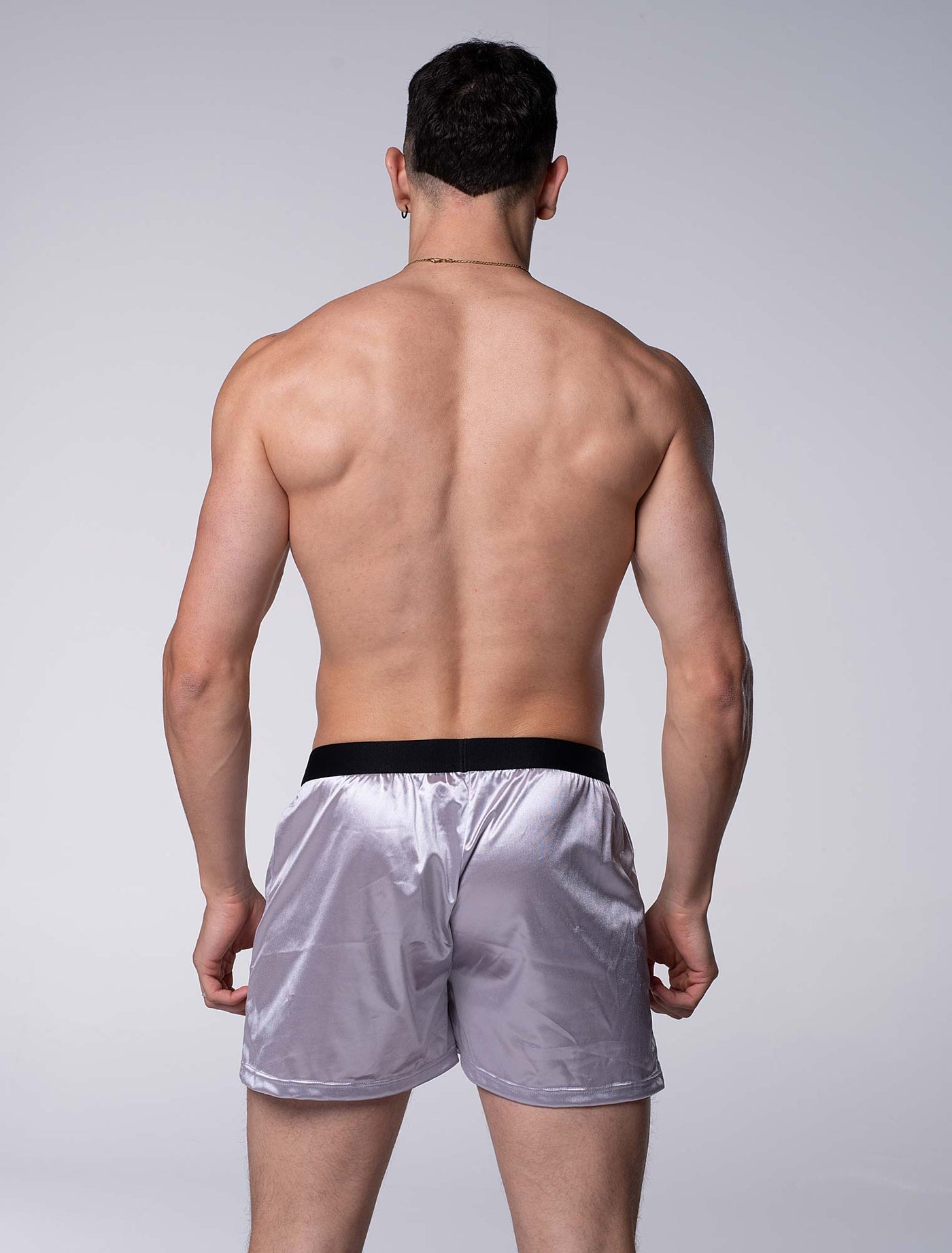 Silk Decline Boxer Shorts - Splendid Grey - boxmenswear - {{variant_title}}