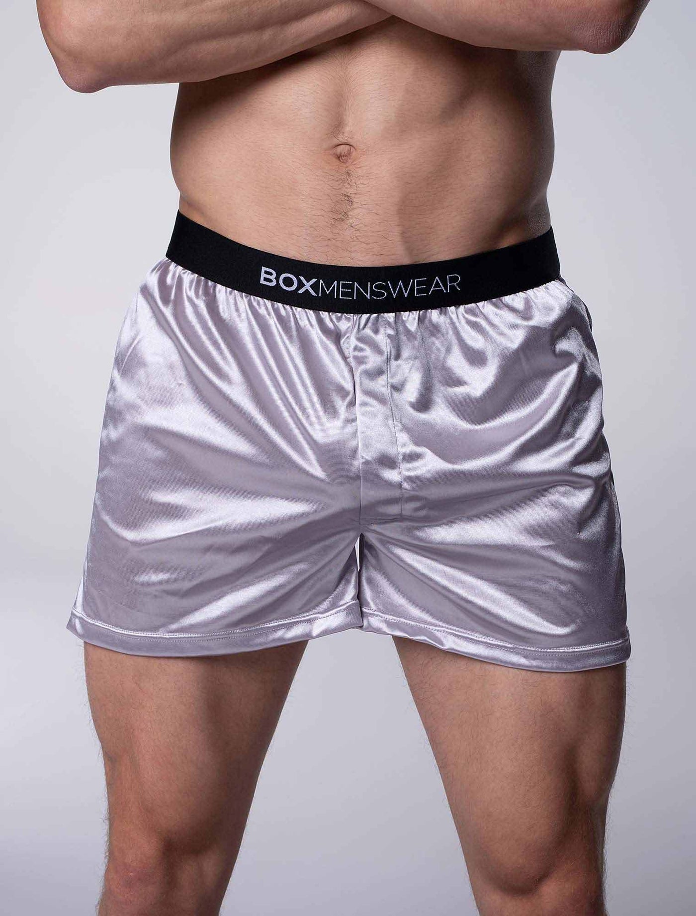 Silk Decline Boxer Shorts - Splendid Grey - boxmenswear - {{variant_title}}