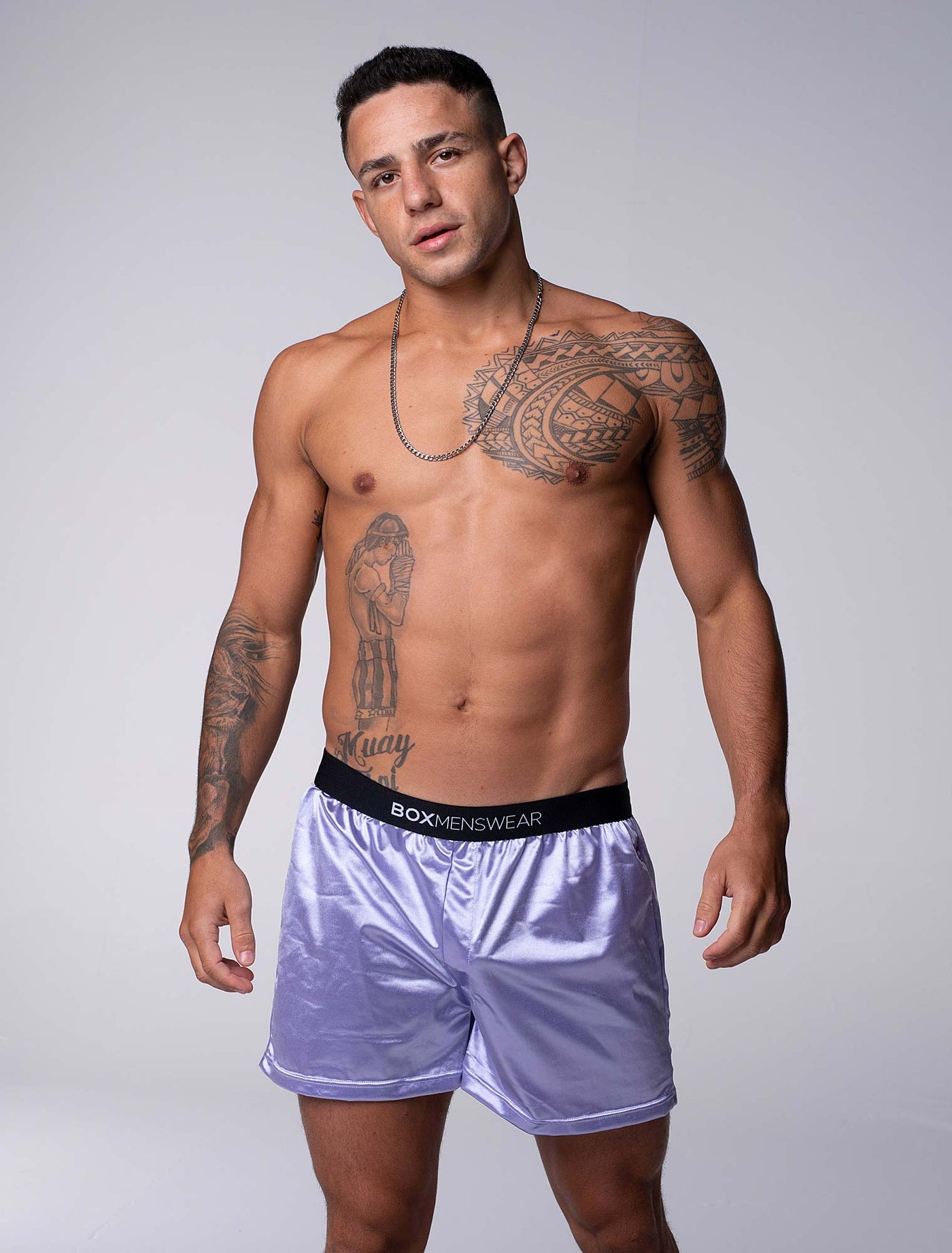 Silk Decline Boxer Shorts - Illustrious Lavender - boxmenswear - {{variant_title}}