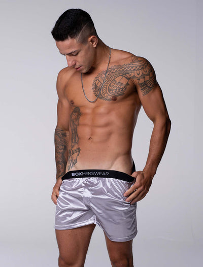 Silk Decline Boxer Shorts - Splendid Grey - boxmenswear - {{variant_title}}