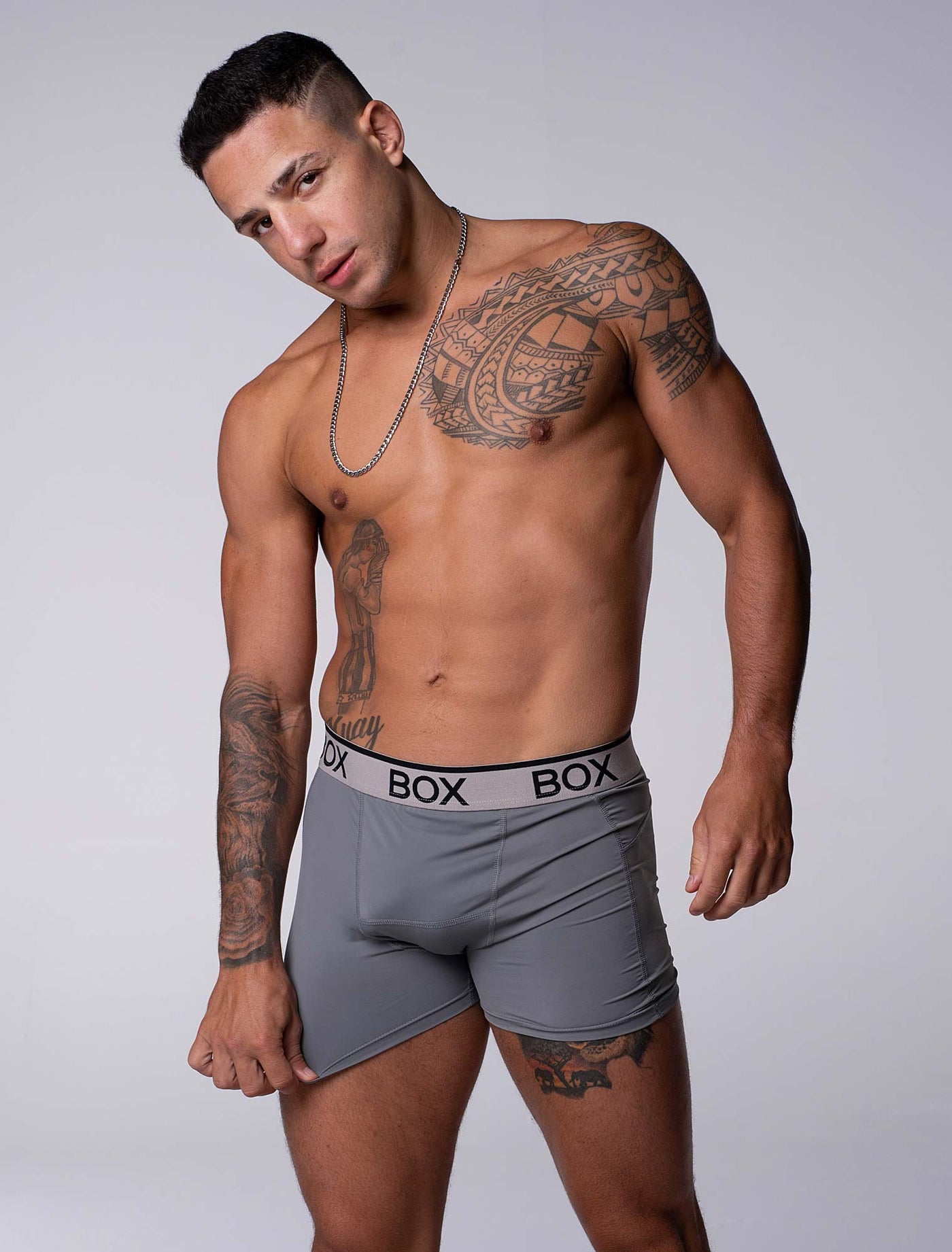 Mens Sports Boxers - Endurance Grey - boxmenswear - {{variant_title}}