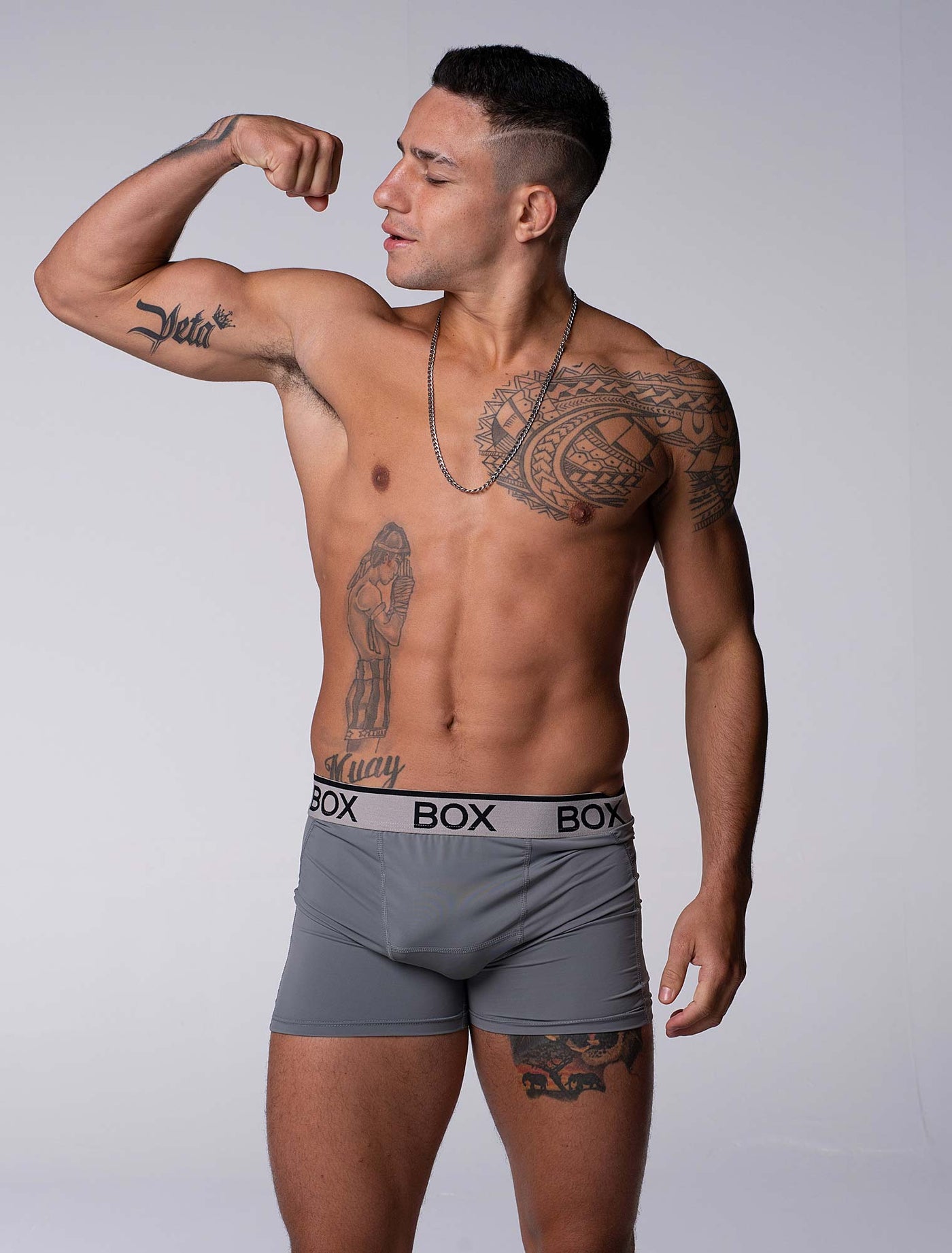 Mens Sports Boxers - Endurance Grey - boxmenswear - {{variant_title}}