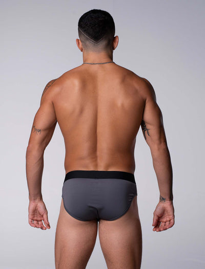 Motion Mesh Briefs - Grey - boxmenswear - {{variant_title}}