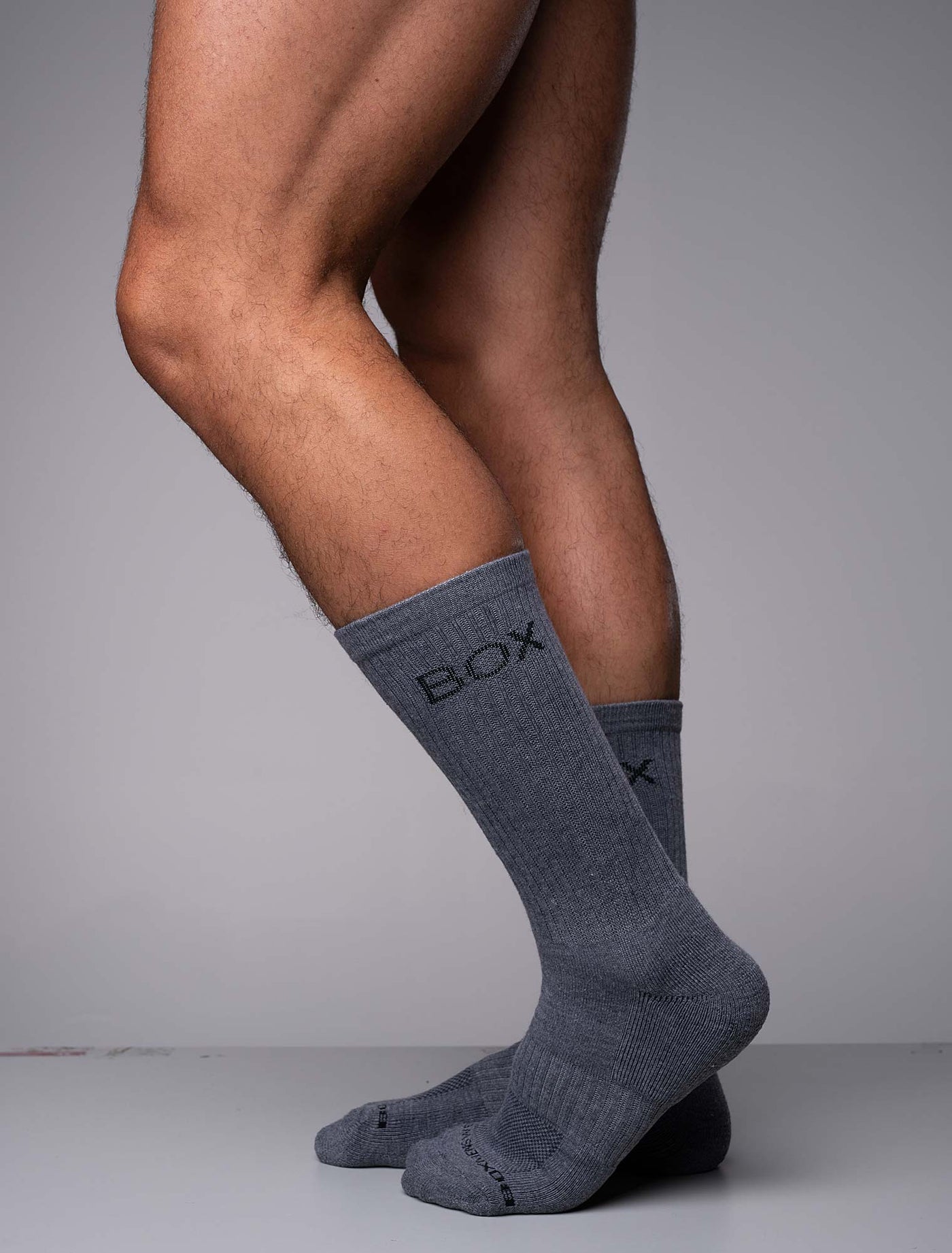 Essentials Rib Crew Socks - Light Grey - boxmenswear - {{variant_title}}