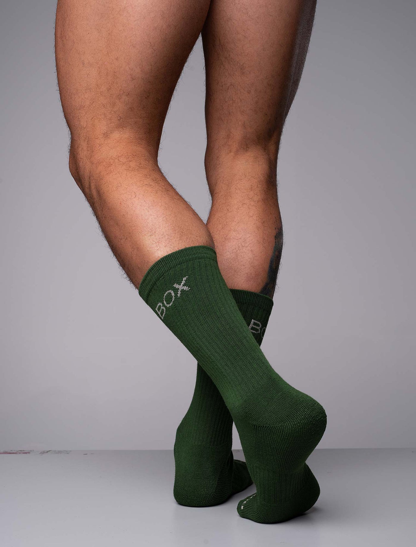 Essentials Rib Crew Socks - Forest Green - boxmenswear - {{variant_title}}