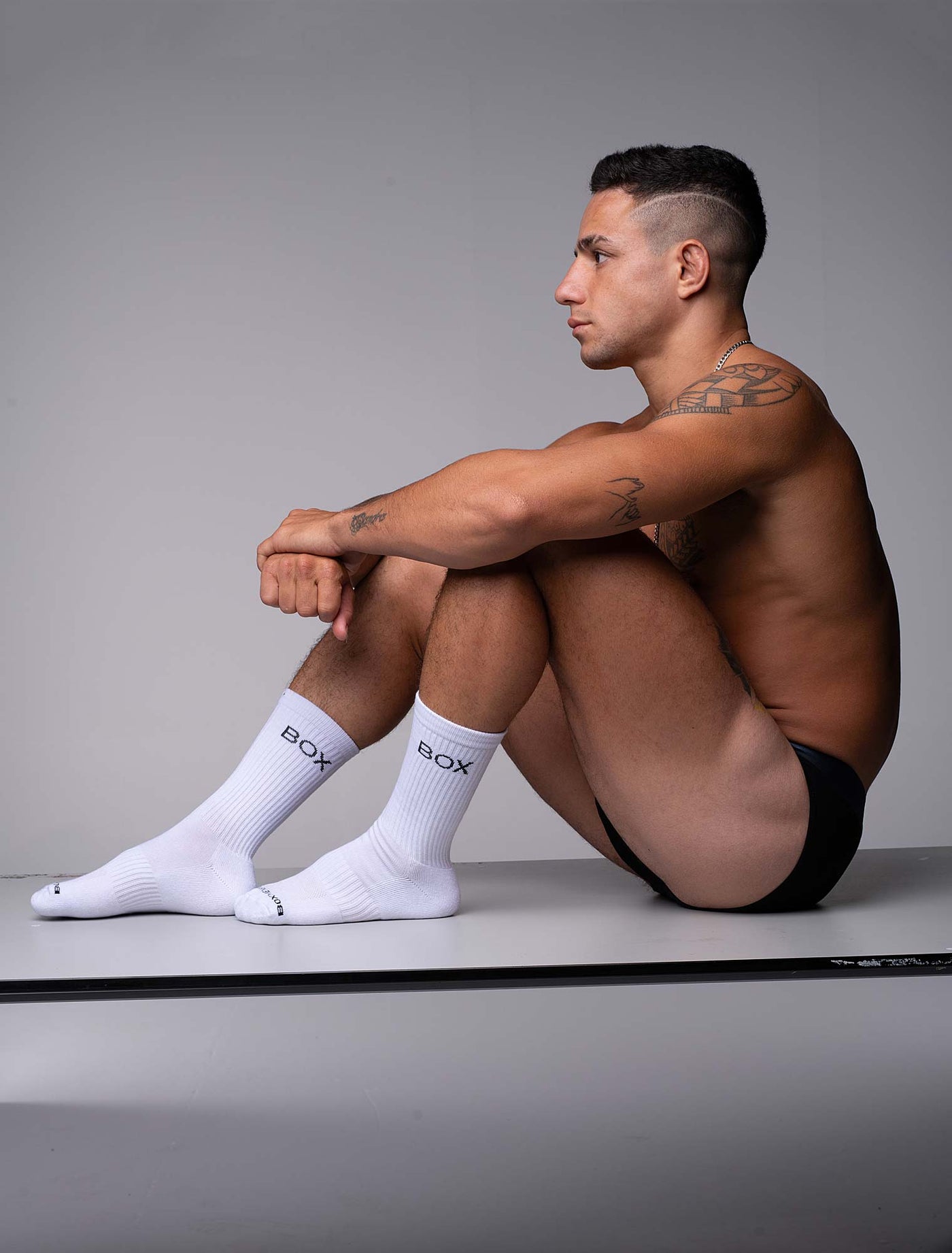 Essentials Rib Crew Socks - White - boxmenswear - {{variant_title}}