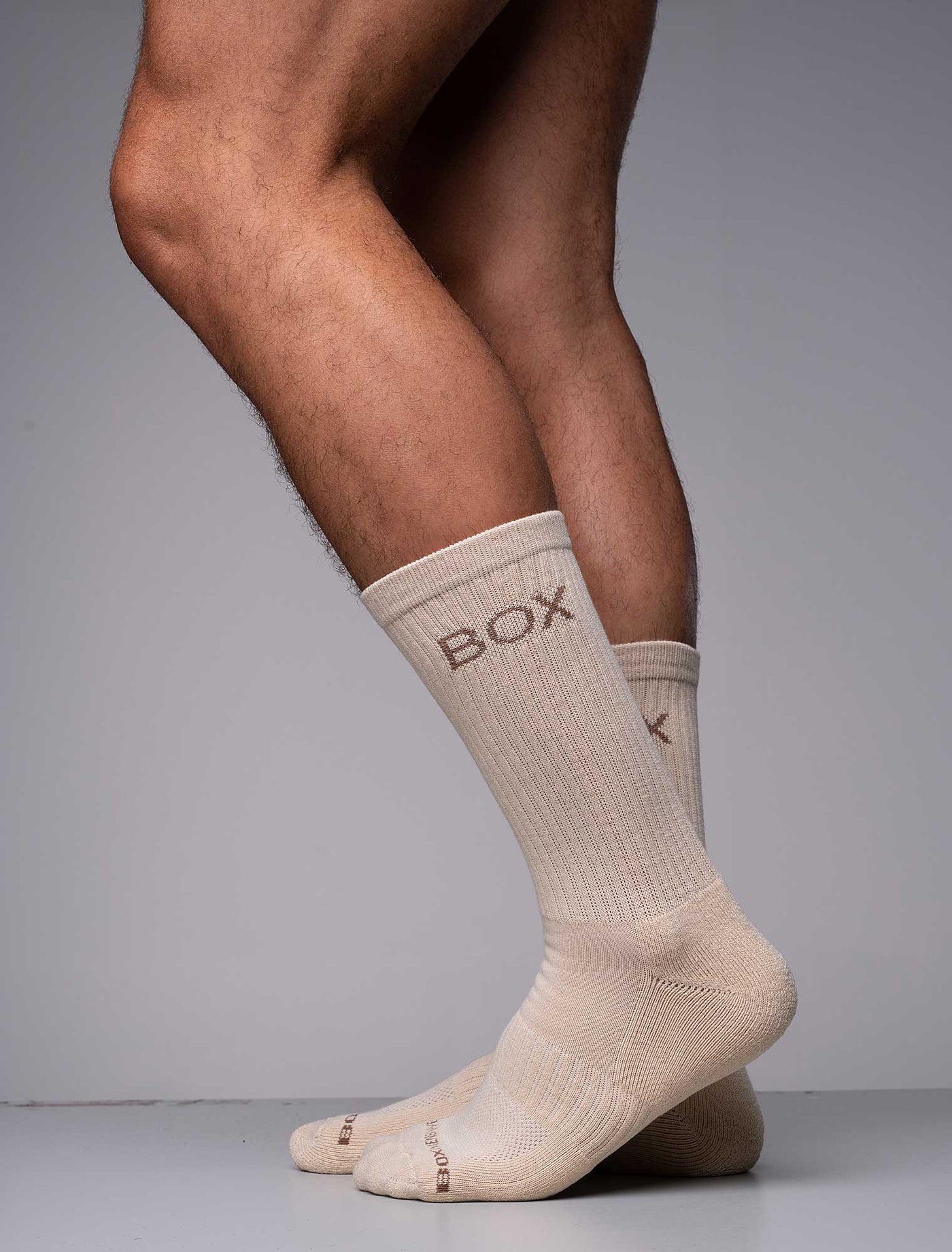 Essentials Rib Crew Socks - Cream - boxmenswear - {{variant_title}}