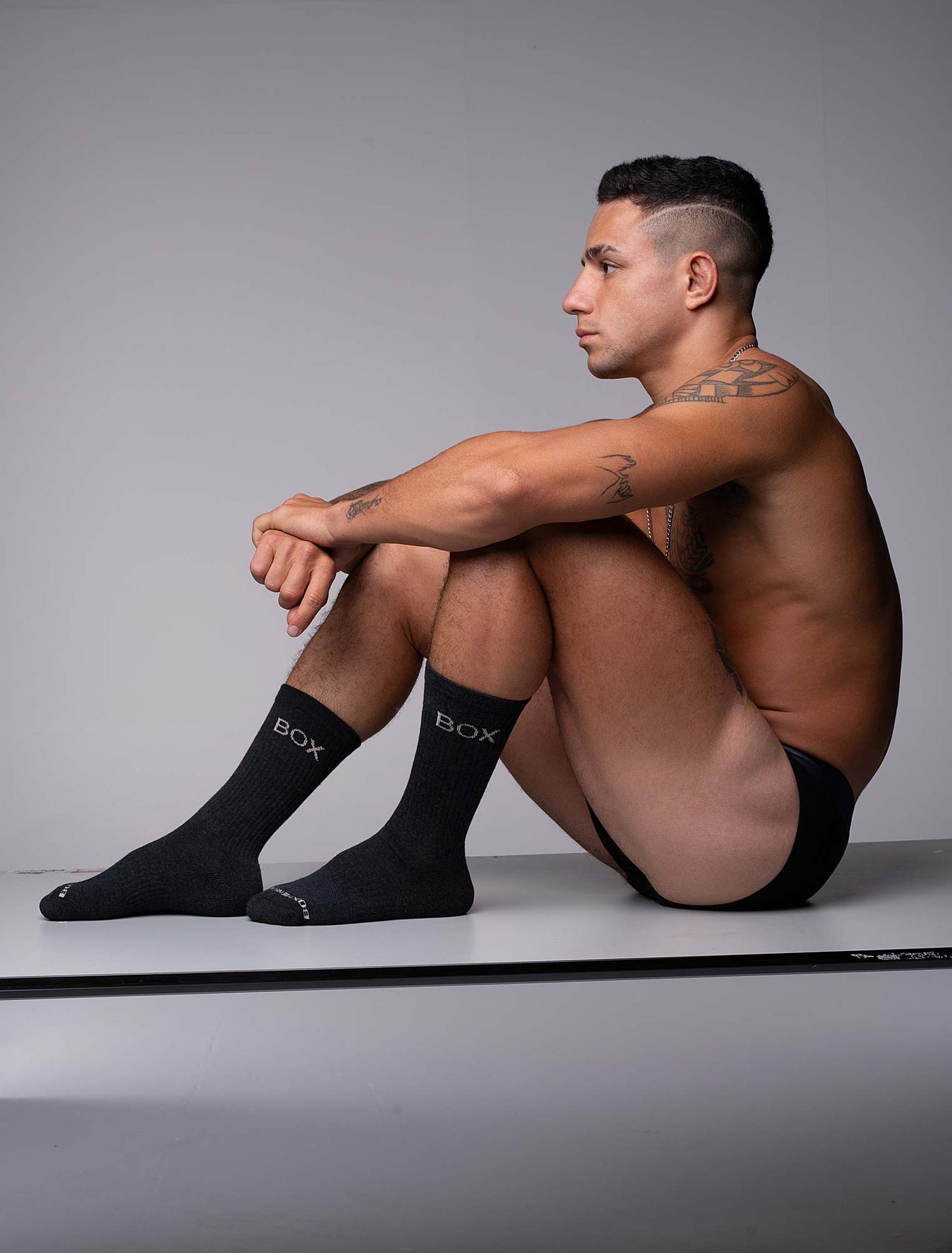 Essentials Rib Crew Socks - Dark Grey - boxmenswear - {{variant_title}}