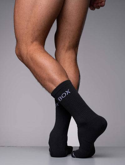 Essentials Rib Crew Socks - Black - boxmenswear - {{variant_title}}