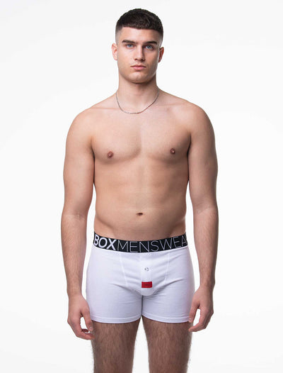 Button-up Boxers - Venus White - boxmenswear - {{variant_title}}