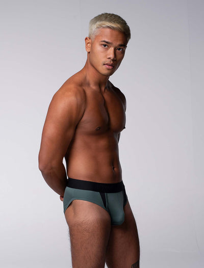 Motion Mesh Briefs - Military Green - boxmenswear - {{variant_title}}