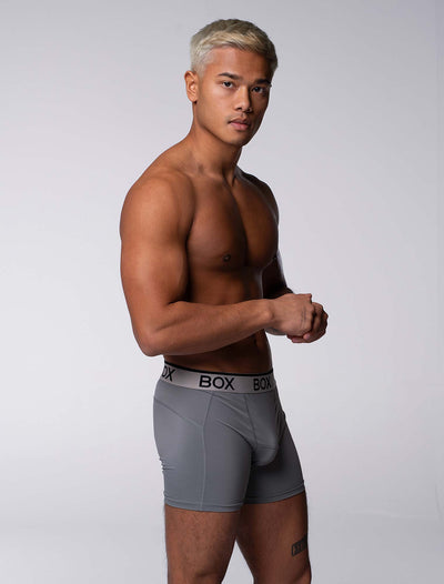 Mens Sports Boxers - Endurance Grey - boxmenswear - {{variant_title}}