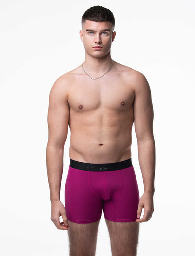 Mens Classic Ribbed Boxers - Cherry - boxmenswear - {{variant_title}}