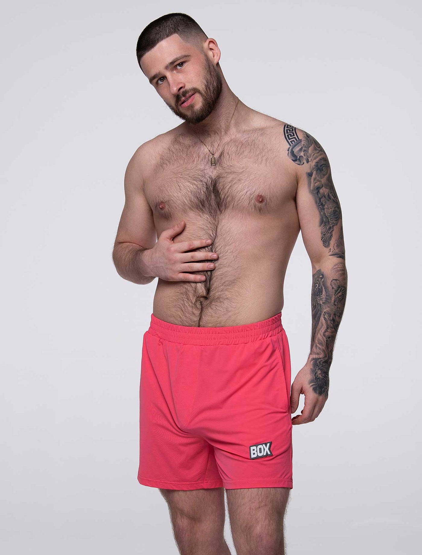 Mesh Football Shorts - Mascot Pink - boxmenswear - {{variant_title}}