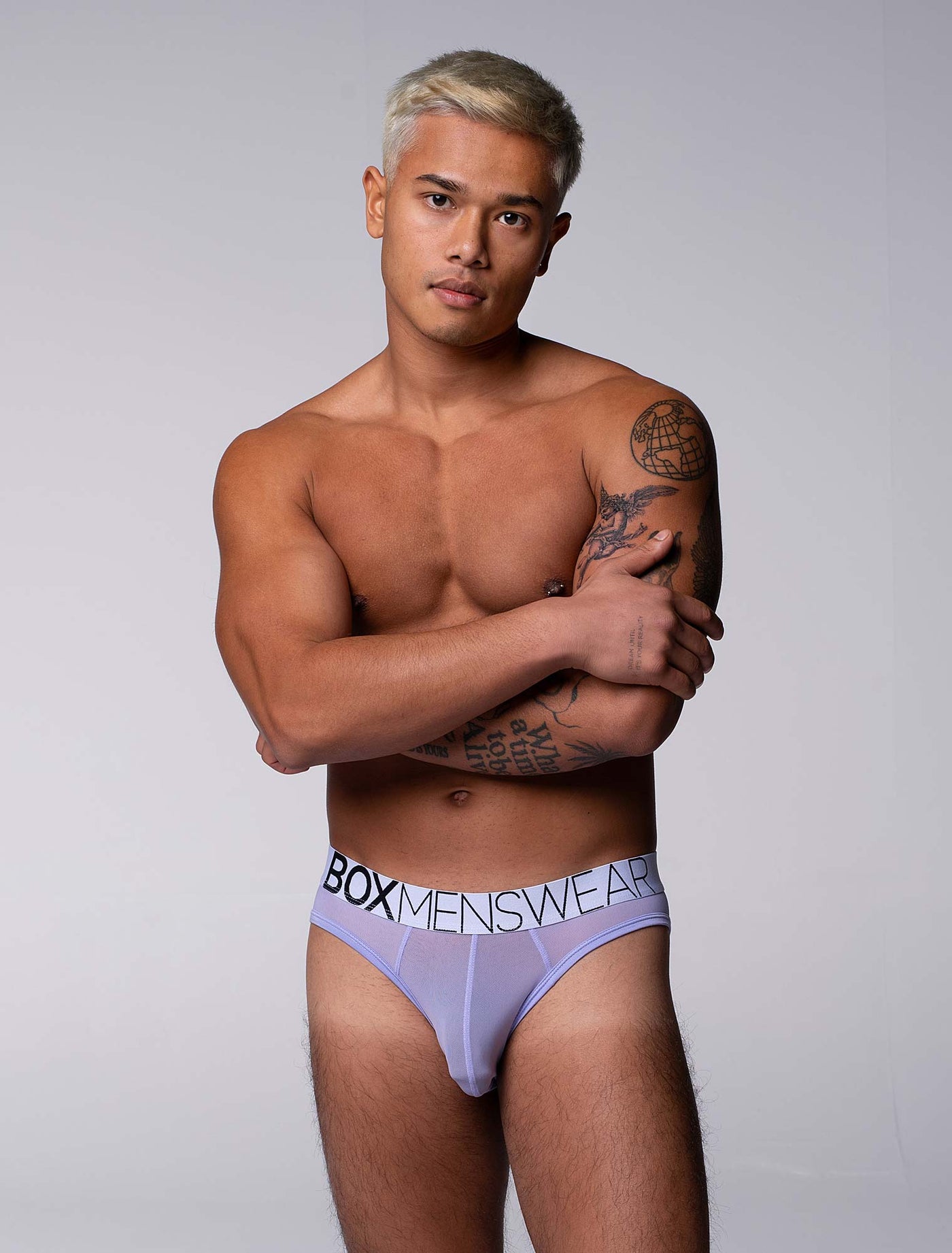 All Over Mesh Briefs - Soft Lavender - boxmenswear - {{variant_title}}