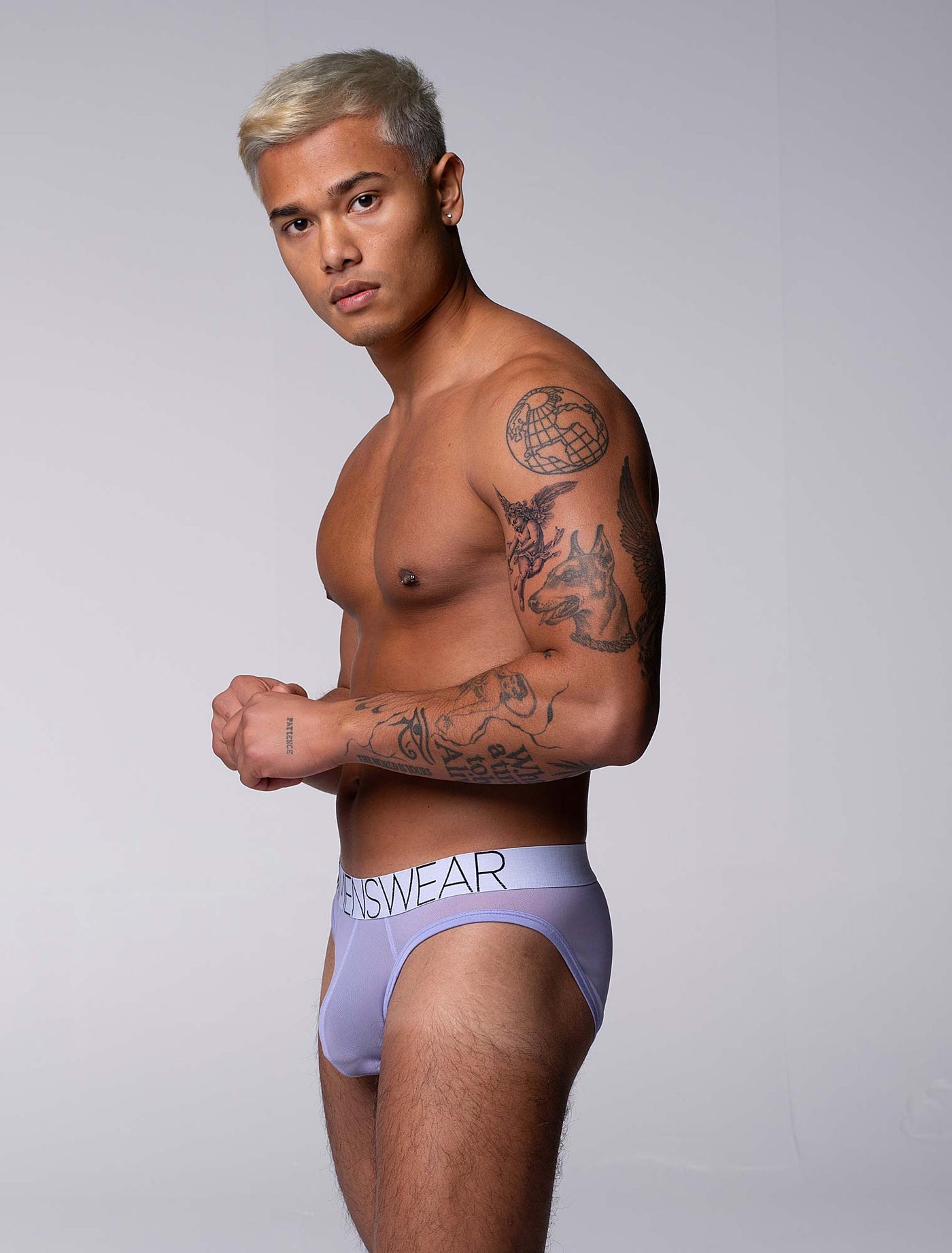 All Over Mesh Briefs - Soft Lavender - boxmenswear - {{variant_title}}