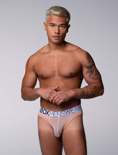 All Over Mesh Briefs - Nearly Nude - boxmenswear - {{variant_title}}