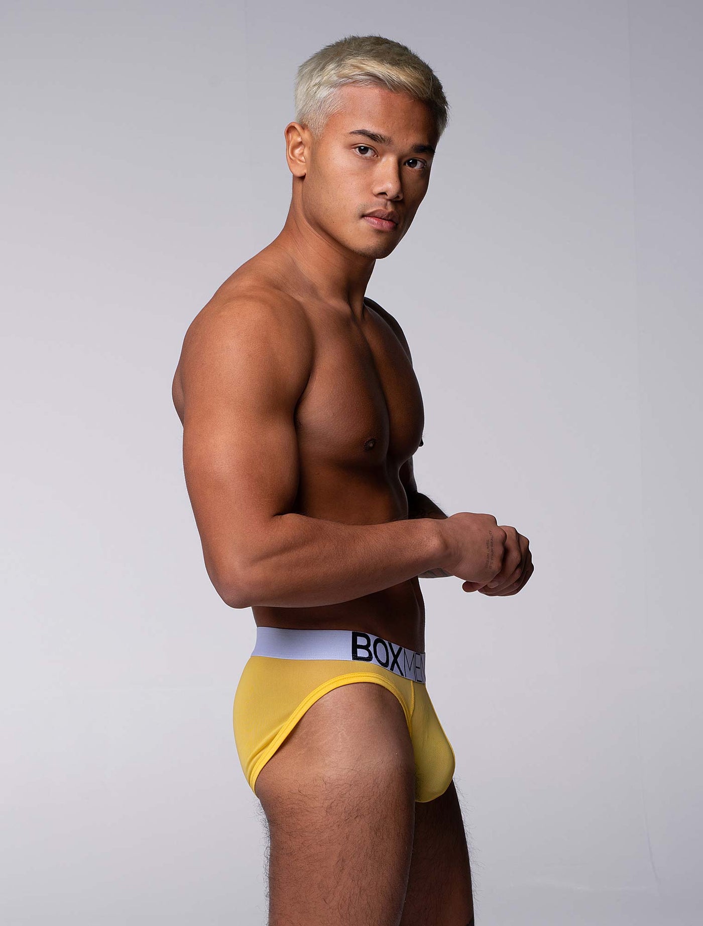 All Over Mesh Briefs - Mellow Yellow - boxmenswear - {{variant_title}}