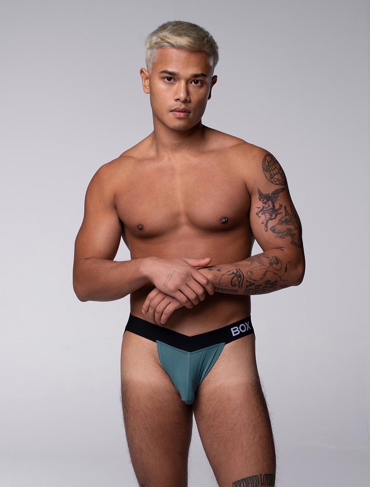 V-Shape Jockstrap - Soft Teal - boxmenswear - {{variant_title}}