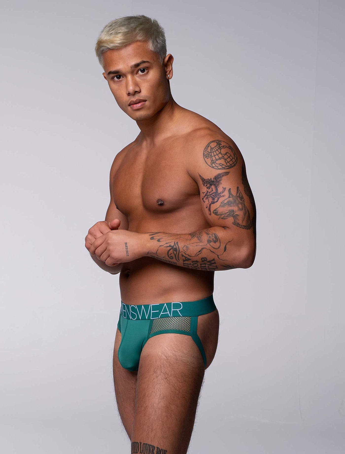 Totally Transparent Varsity Mesh Jockstrap - Evergreen - boxmenswear - {{variant_title}}