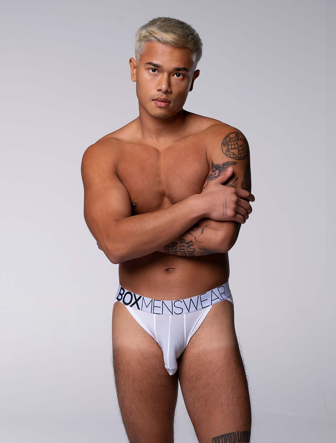 Mens Tanga Briefs: Defined Crotch - White - boxmenswear - {{variant_title}}