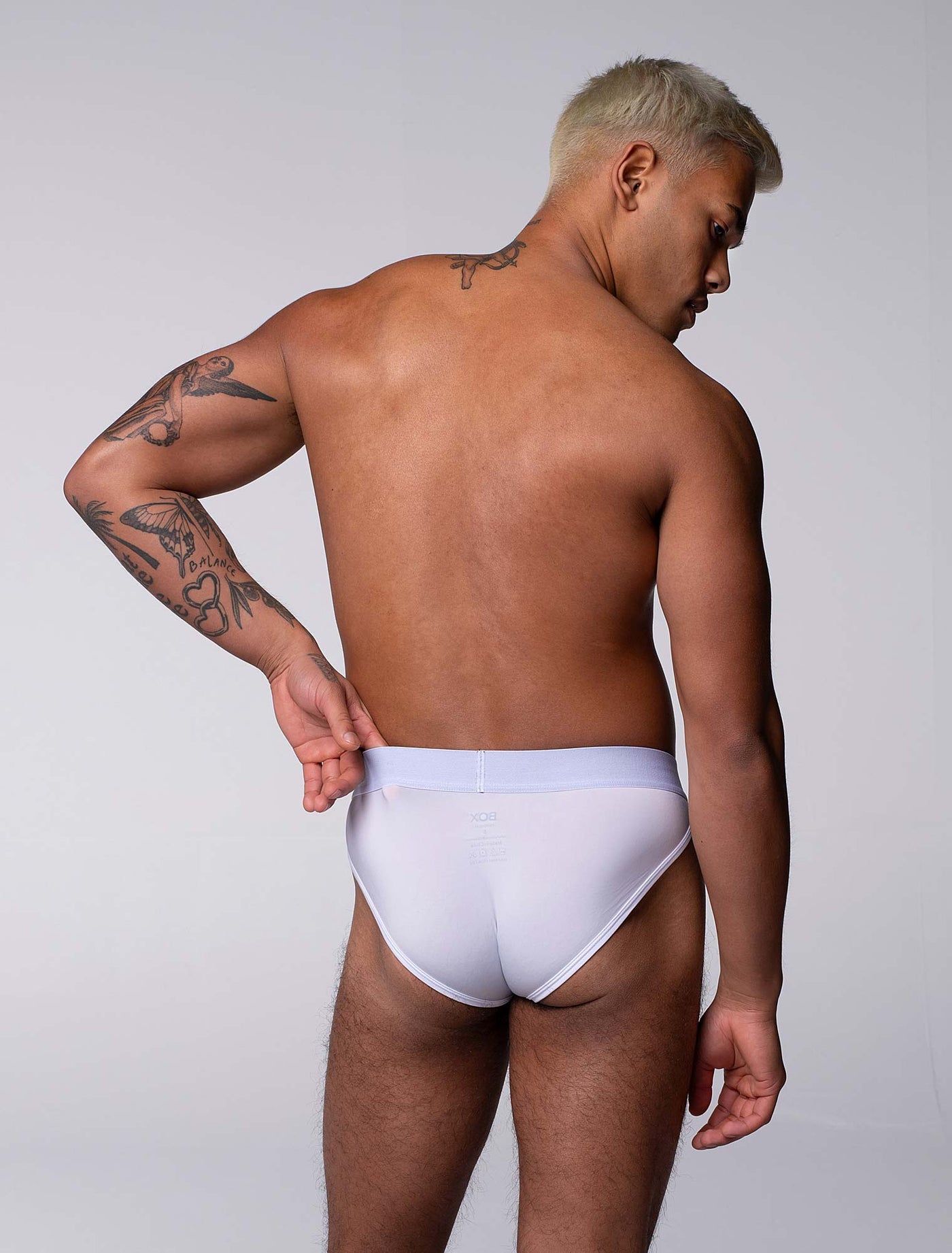 Mens Tanga Briefs: Defined Crotch - White - boxmenswear - {{variant_title}}