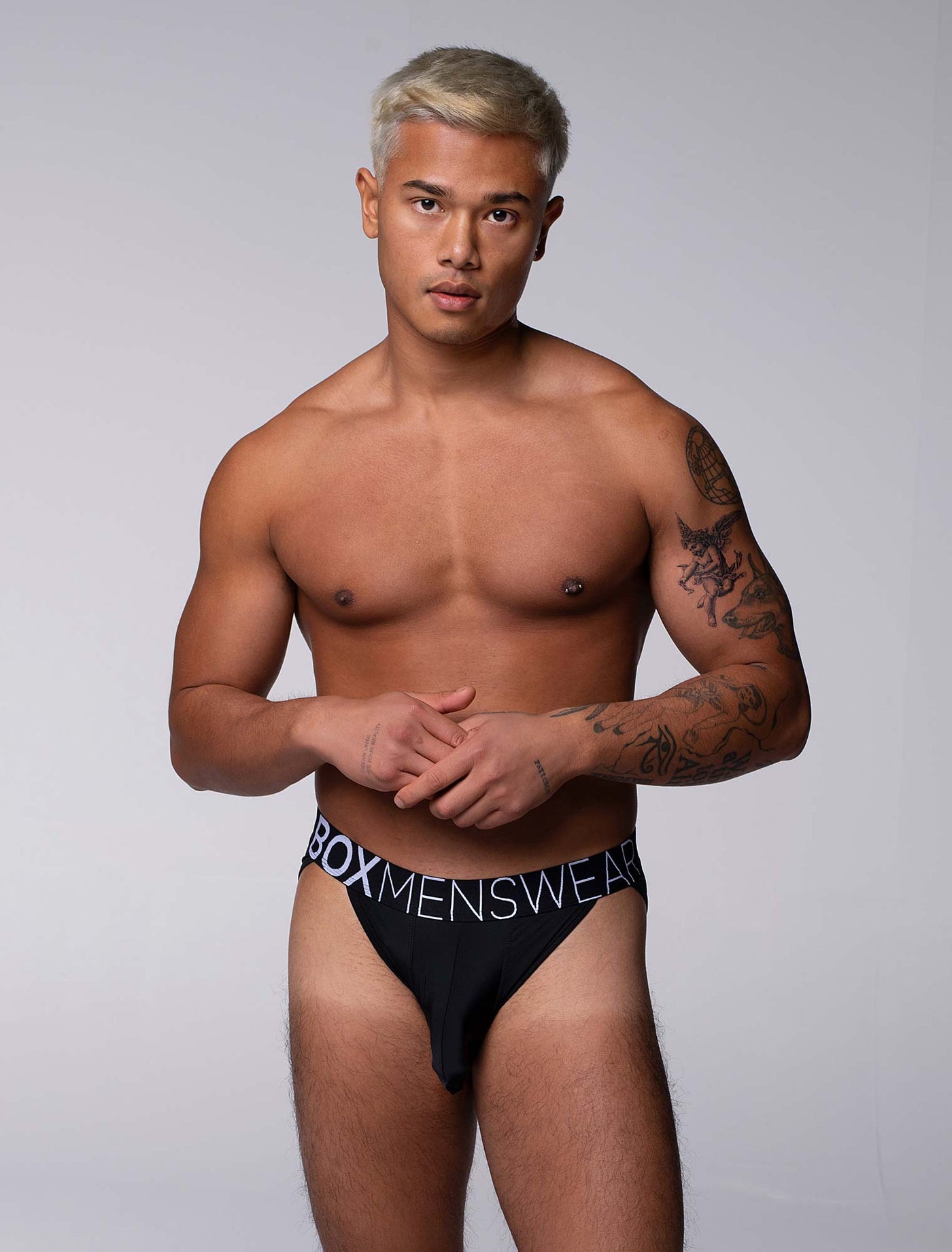 Mens Tanga Briefs: Defined Crotch - Black - boxmenswear - {{variant_title}}