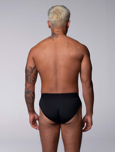 Mens Tanga Briefs: Defined Crotch - Black - boxmenswear - {{variant_title}}