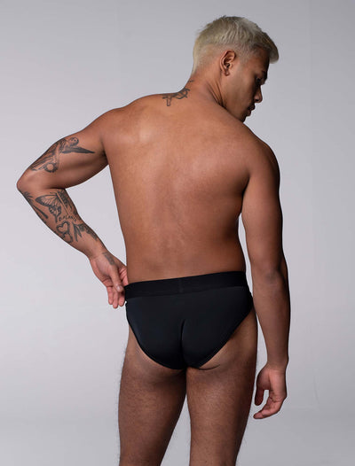 Mens Tanga Briefs: Defined Crotch - Black - boxmenswear - {{variant_title}}