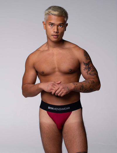 Deep Support Jockstrap - Burgundy - boxmenswear - {{variant_title}}