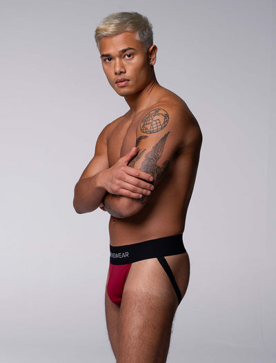 Deep Support Jockstrap - Burgundy - boxmenswear - {{variant_title}}