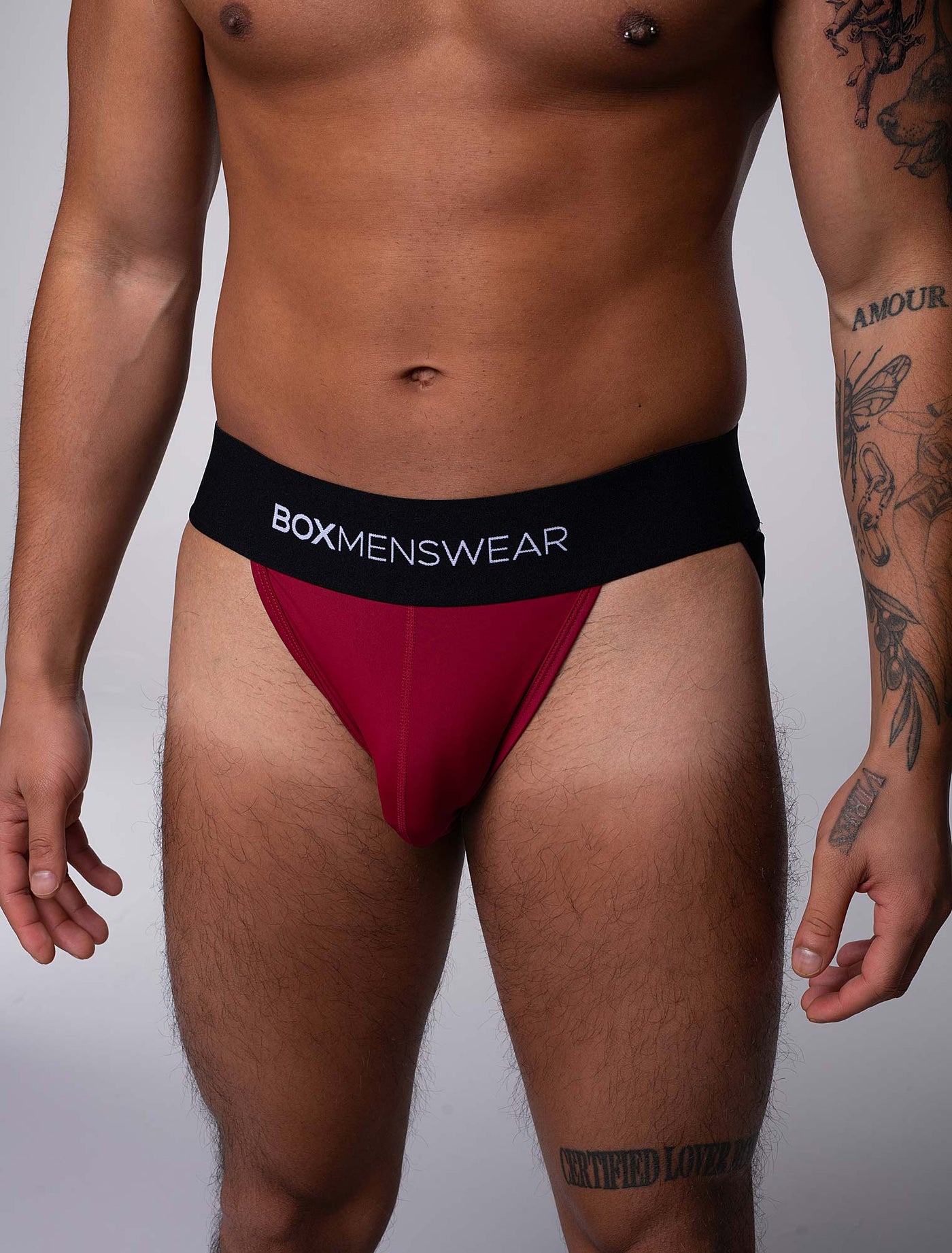 Deep Support Jockstrap - Burgundy - boxmenswear - {{variant_title}}